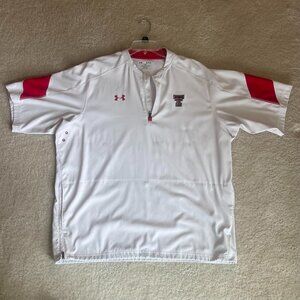 Under Armour Windbreaker Texas Tech Mens XL 1/4 zip Golf Warm Up jacket
